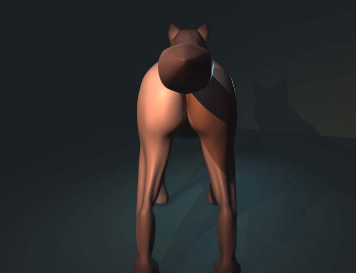 Wild Wolf AAA Low-poly 3D model_5