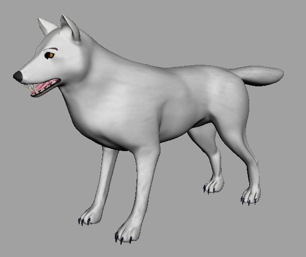 Wild Wolf AAA Low-poly 3D model_2