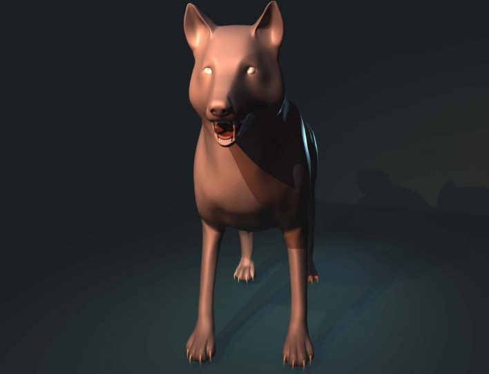 Wild Wolf AAA Low-poly 3D model_3