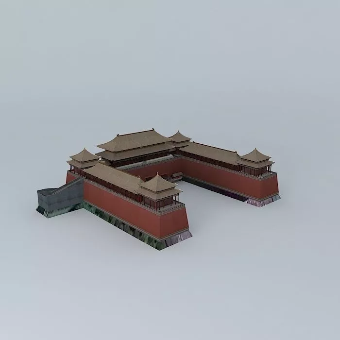 Beijing Forbidden City Meridian Gate Free 3D model