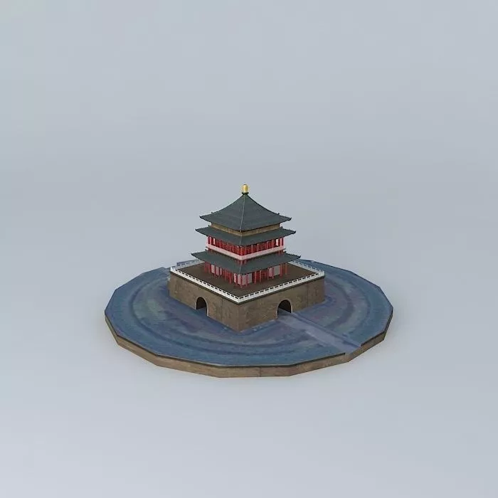 Bell Building, Xi'an, China Free 3D model