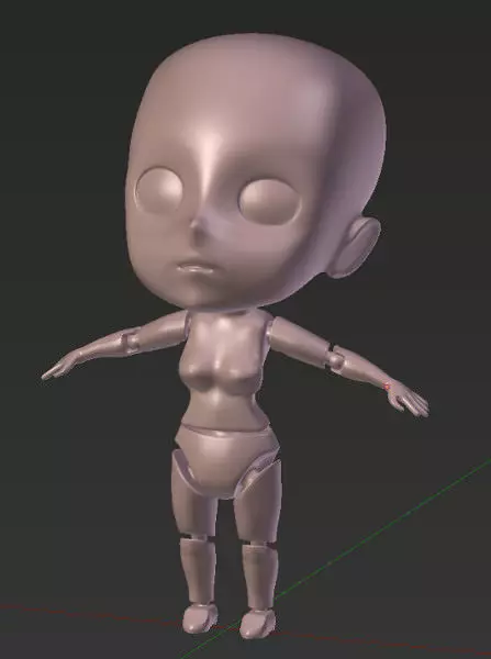 Base Manga Character for 3d Printing 3D print model_0