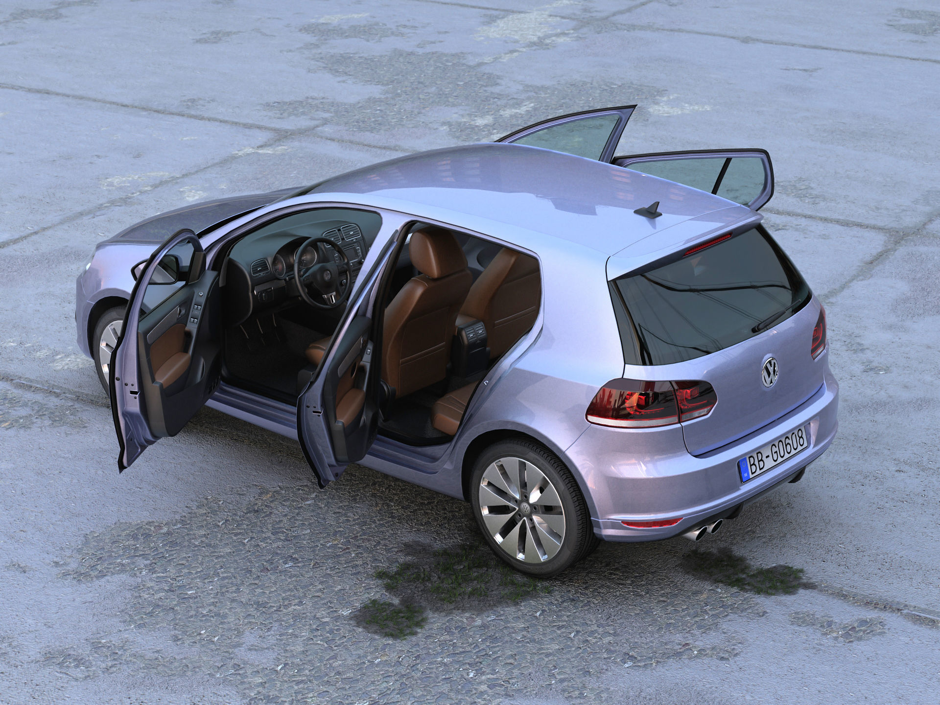 Volkswagen Golf 5 door 2010 3D model_6
