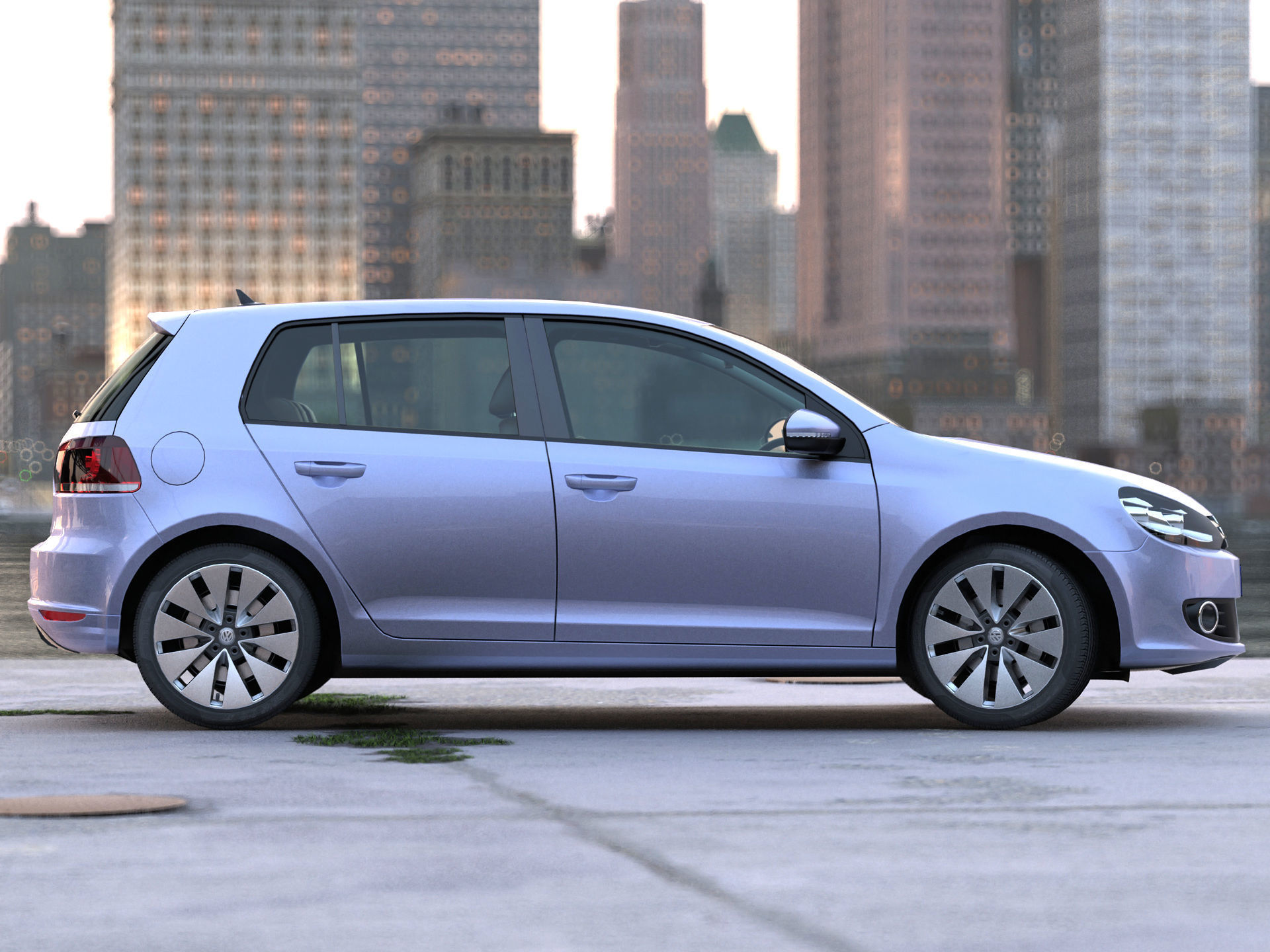 Volkswagen Golf 5 door 2010 3D model_3