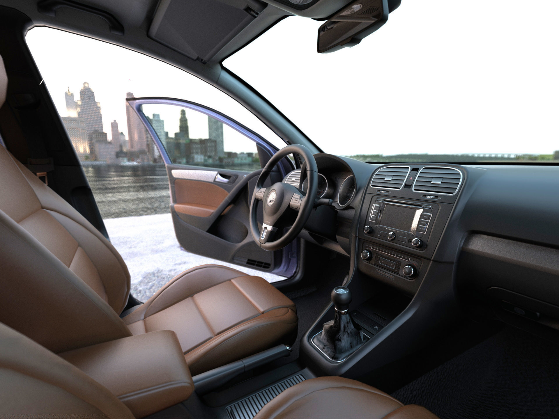 Volkswagen Golf 5 door 2010 3D model_9