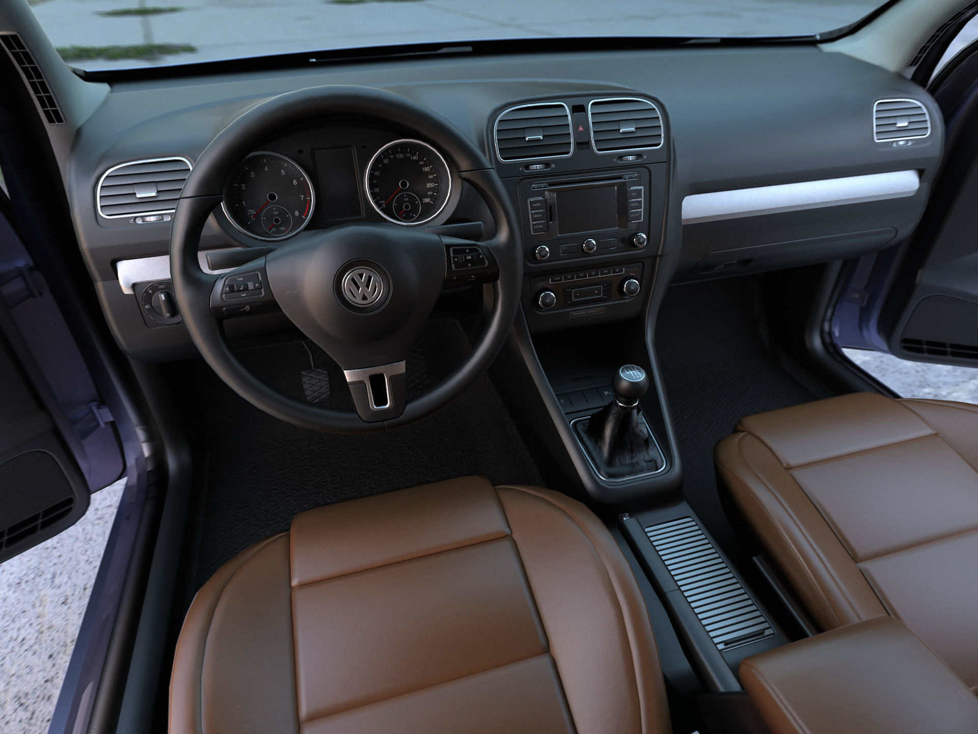 Volkswagen Golf 5 door 2010 3D model_8