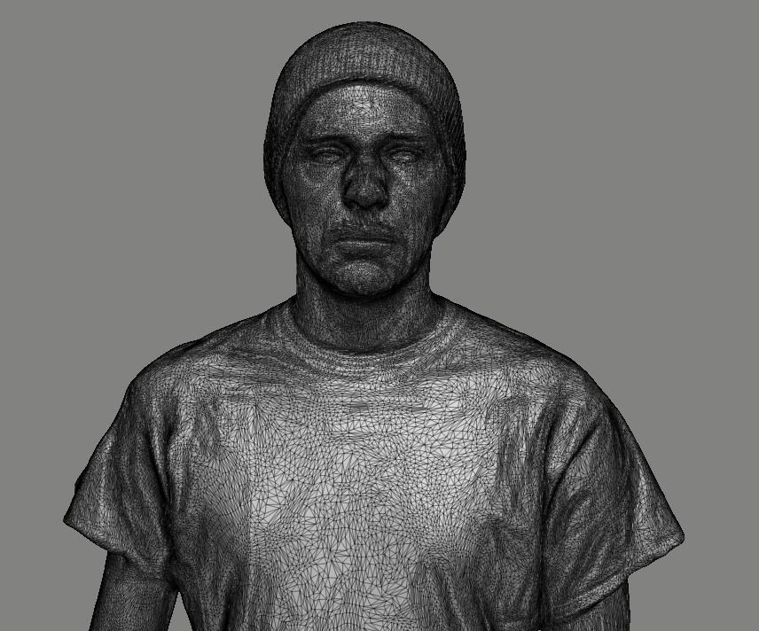 skateboarder person holding skateboard 3D print model_20