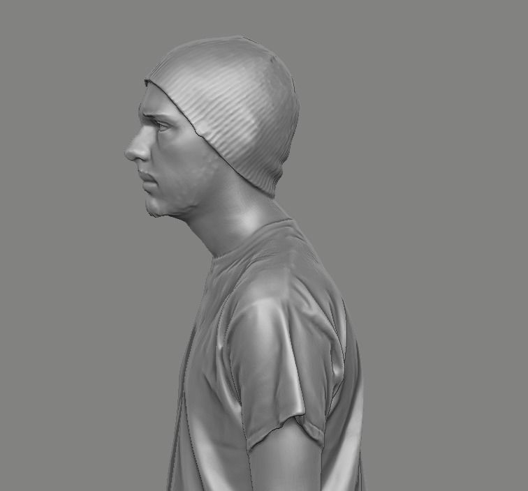 skateboarder person holding skateboard 3D print model_18