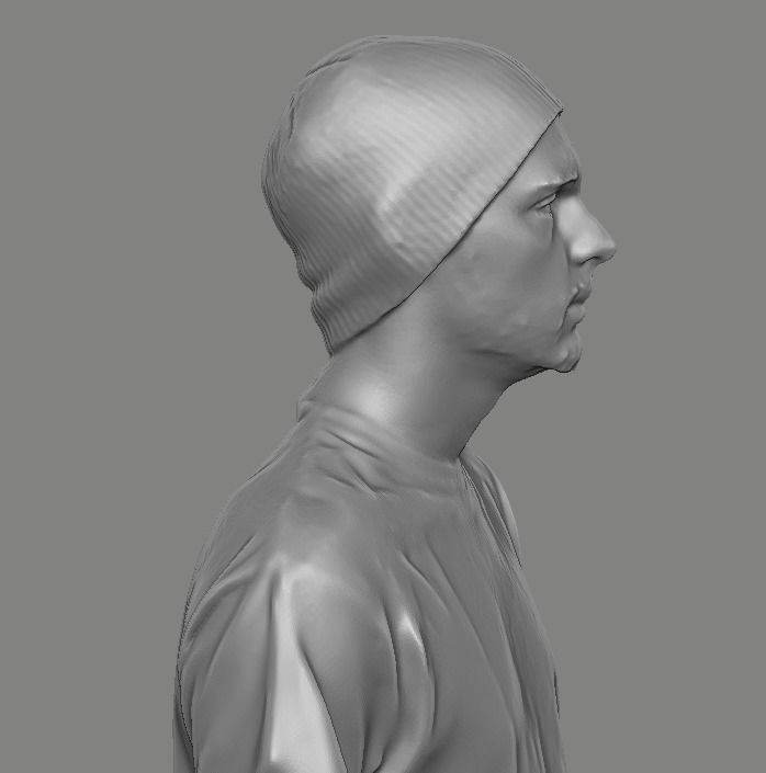 skateboarder person holding skateboard 3D print model_16