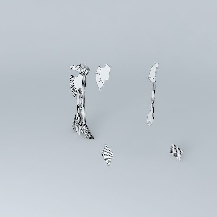 Robot leg Free 3D model_3