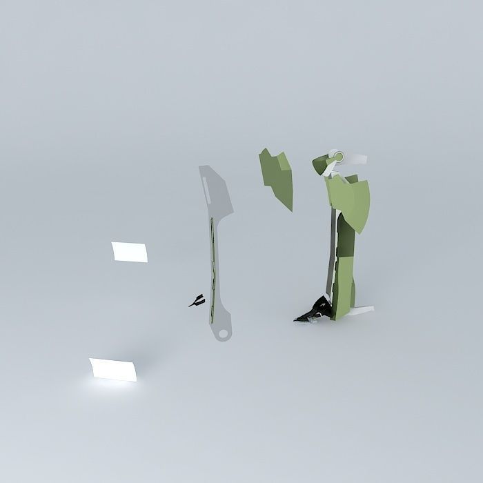 Robot leg Free 3D model_2