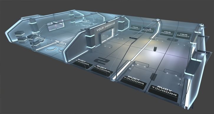 Showroom Level Kit Vol 1 Low-poly 3D model_8