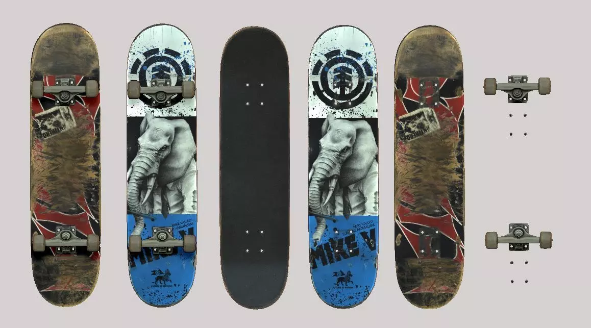 Skateboard element skateboards 3D print model_0