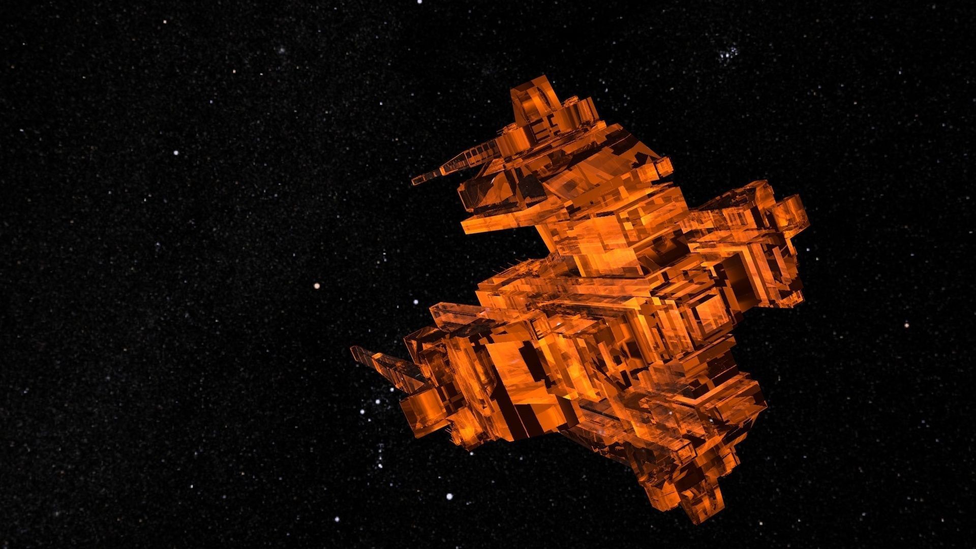 Alien capitalship 3D model_3