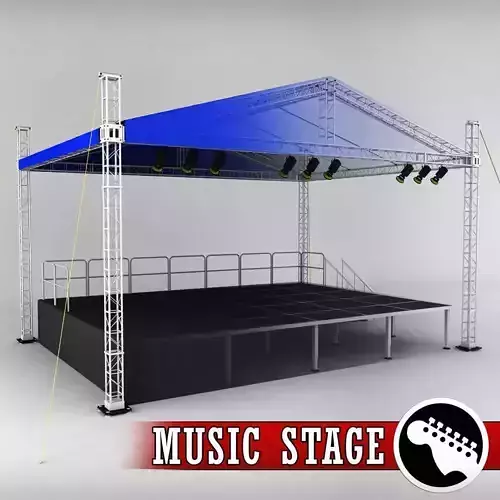 Music stage platform scaffolding