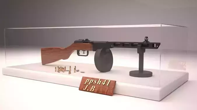 ppsh41 ww2 gun Free 3D model