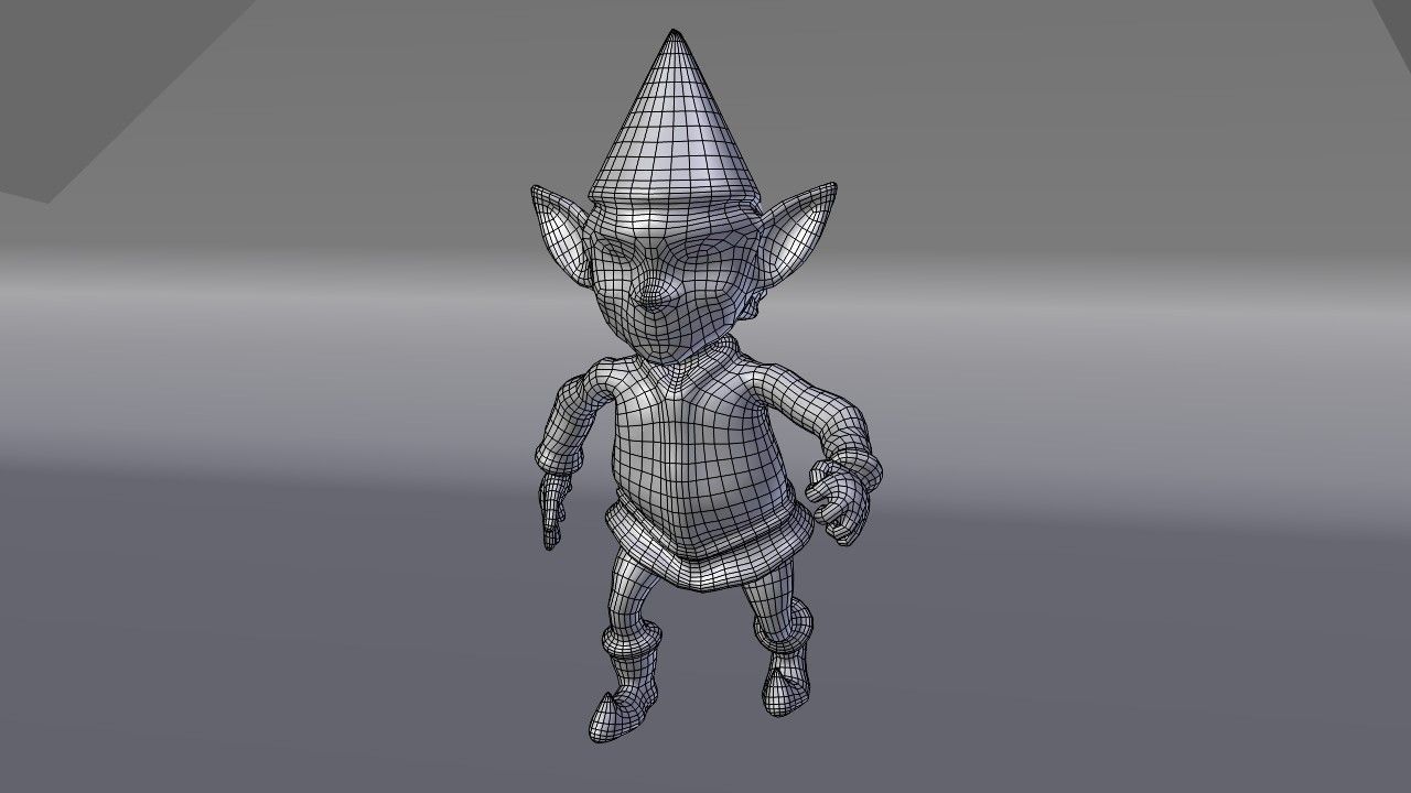Elf 3d blender rigged Low-poly 3D model_1