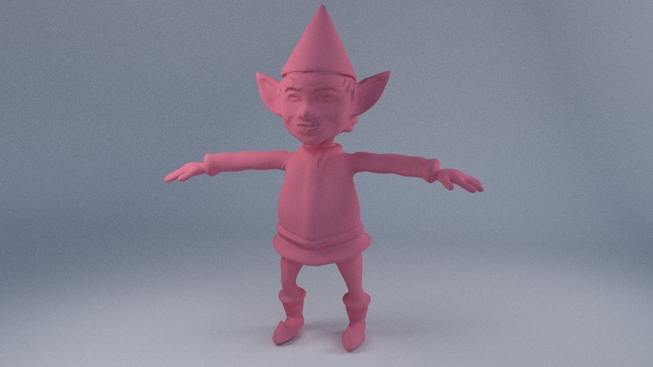 Elf 3d blender rigged Low-poly 3D model_2