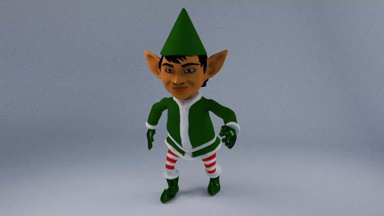 Elf 3d blender rigged Low-poly 3D model_0