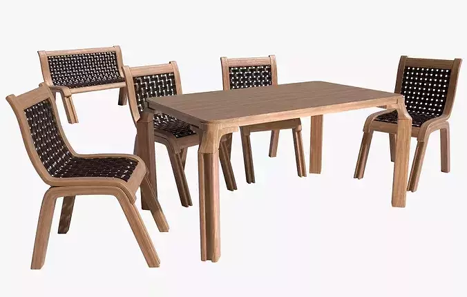 Classic Living Set 0001 free 3D model | CGTrader