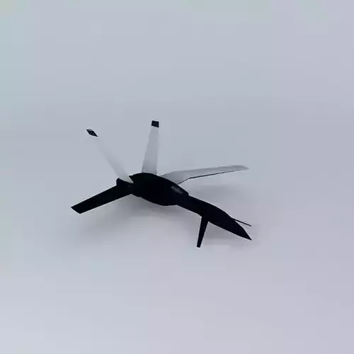 Futuristic jet plane Free 3D model