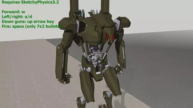 One more SketchyPhysics biped thing WIP Free 3D model