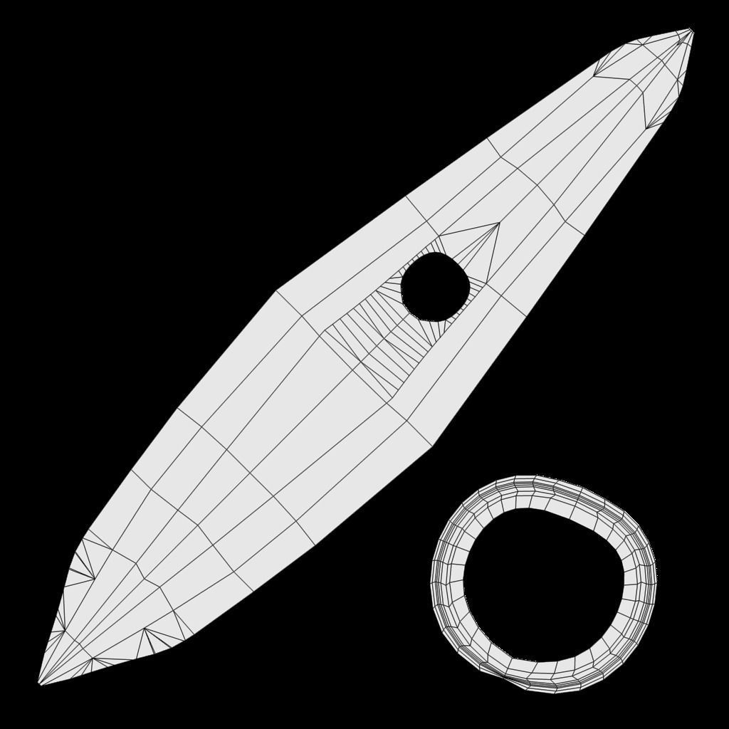 Greenland SouthWest Kayak Free low-poly 3D model_1