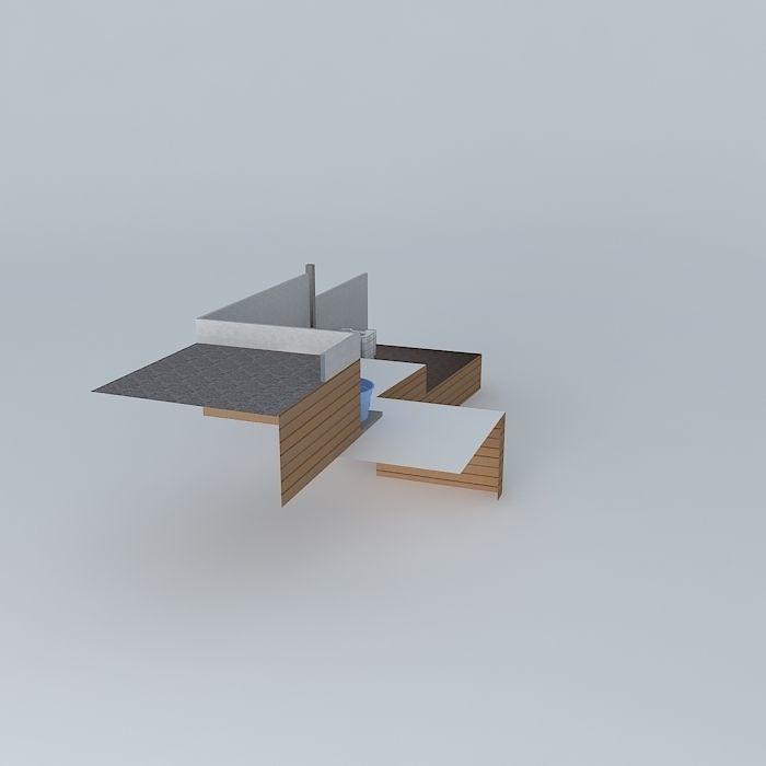 Aquaponics system Aquaponico 10 Beira Mar 2 tanks IBC 1000 L ... 3D model_1