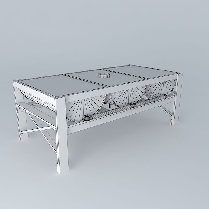 System Aquaponico 06 Aquaponics Beira Mar Growing bed with pl... 3D model_3