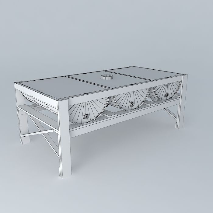 System Aquaponico 06 Aquaponics Beira Mar Growing bed with pl... 3D model_4