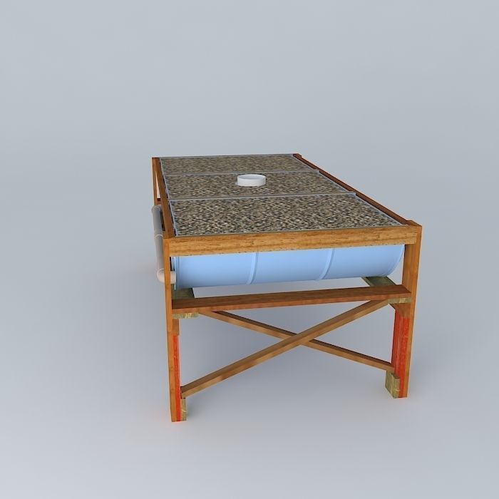 System Aquaponico 06 Aquaponics Beira Mar Growing bed with pl... 3D model_2