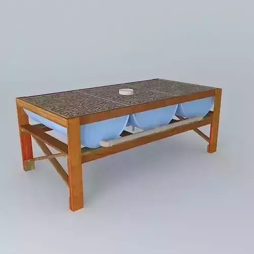 System Aquaponico 06 Aquaponics Beira Mar Growing bed with pl... 3D model