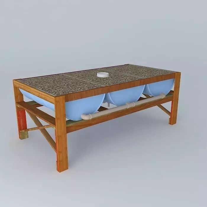 System Aquaponico 06 Aquaponics Beira Mar Growing bed with pl... 3D model_0