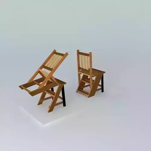 Turn chair turned, saw Ladder