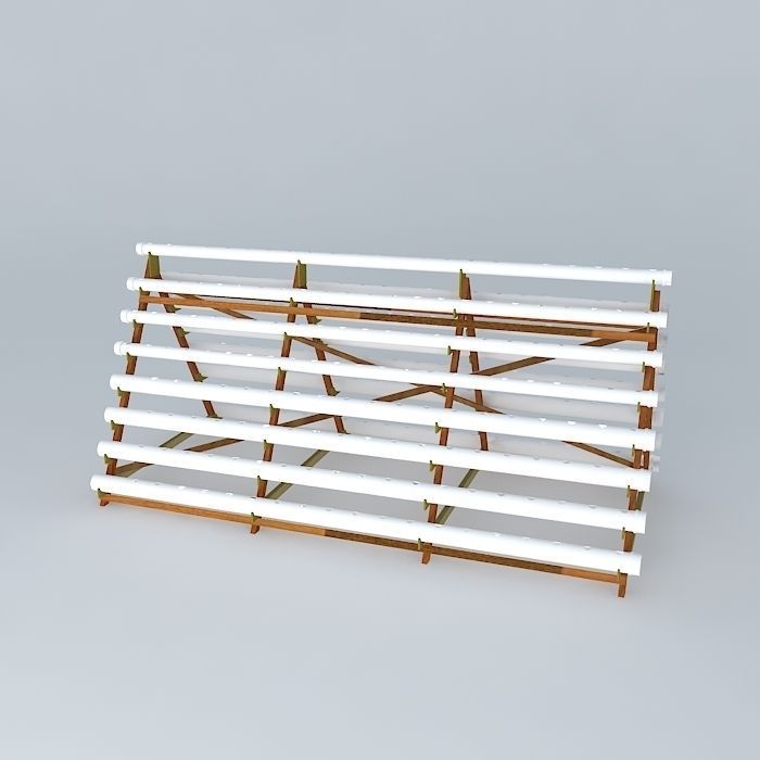 Leaning stands Hydroponics 3D model_1