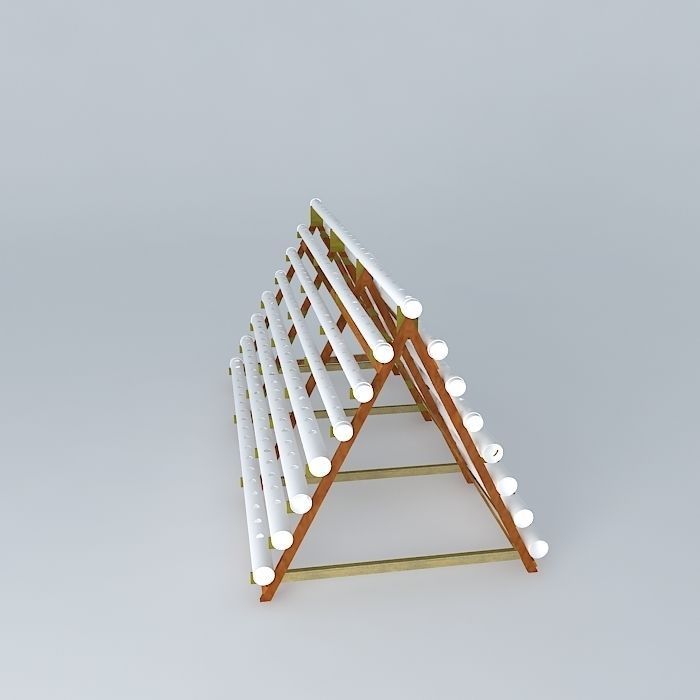 Leaning stands Hydroponics 3D model_2