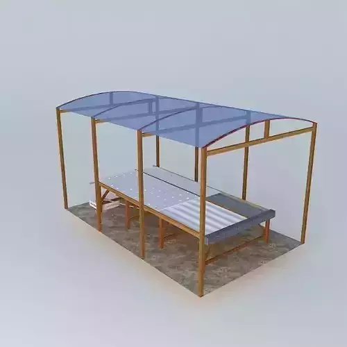 Hydroponics bench with tiles Fiber Cement