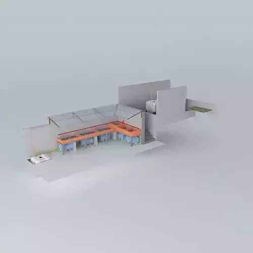 System Aquaponico 00 Aquaponics Beira Mar Bed cultivation in ... 3D model