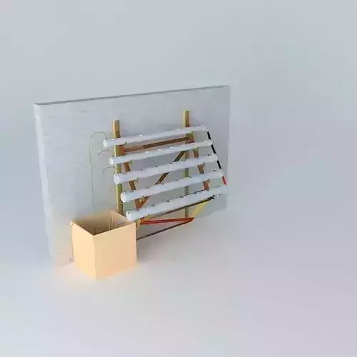 Hydroponics stands tilted wall