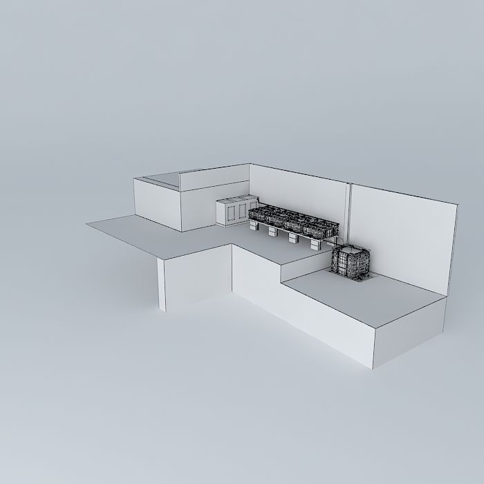 System Aquaponico 01 Aquaponics Beira Mar 1 Tank 1 IBC IBC 4 ... 3D model_3