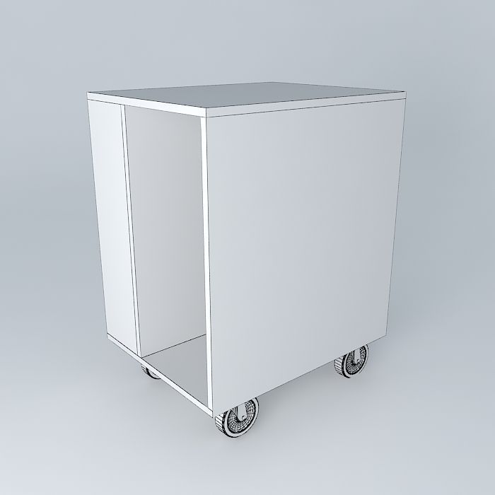 Rack for CPU and CDs 3D model_3