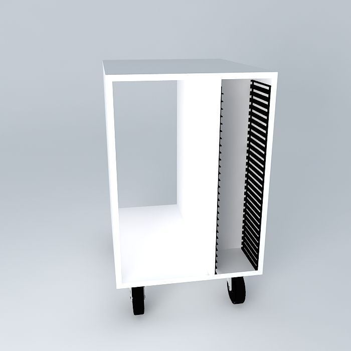Rack for CPU and CDs 3D model_2