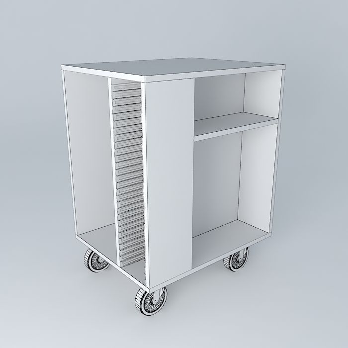 Rack for CPU and CDs 3D model_4