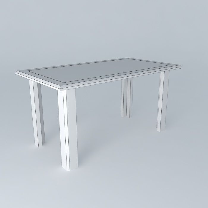 Dining table 3D model_4