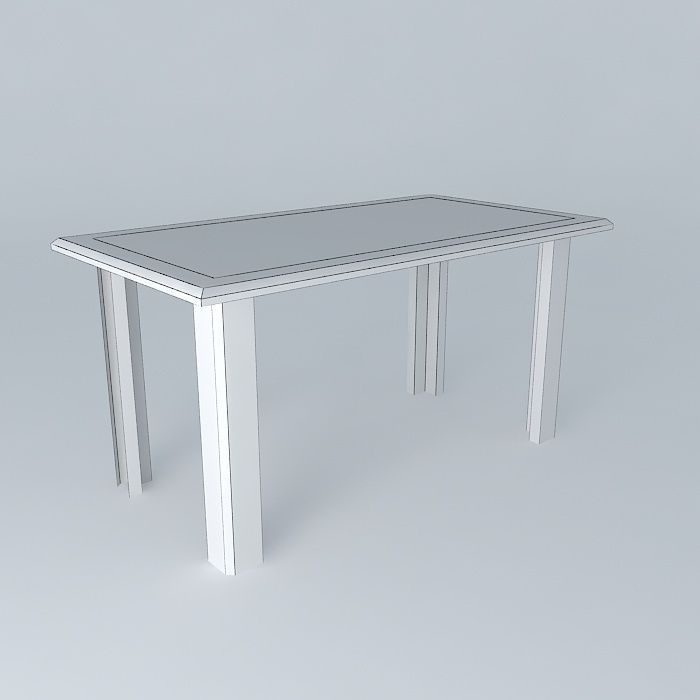 Dining table 3D model_3