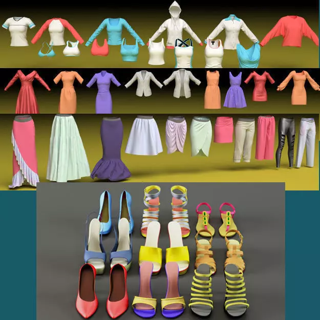 Clothes female 3D model