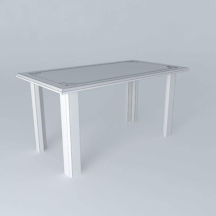 Dining table 3D model_3