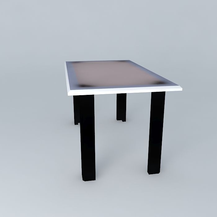 Dining table 3D model_2