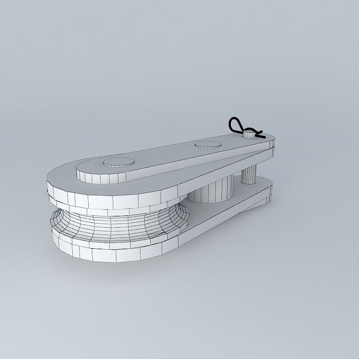Simple pulley 3D model_4