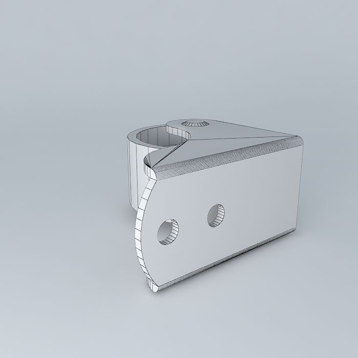 Caster metal container 3D model_4
